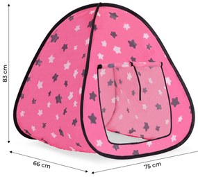 WELLHOX Detský stan s hviezdičkami "rúžová"