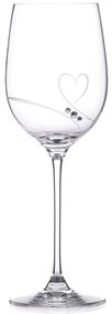 Diamante poháre na biele víno Romance s kamienkami Swarovski 330ml 1KS