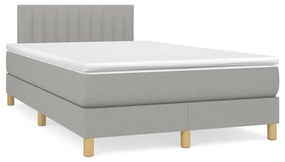 Boxspring posteľ s matracom bledosivá 120x190 cm látka 3269786