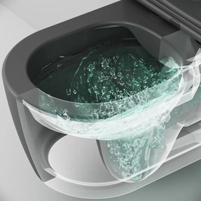 Závesné WC AM.PM Func CFA1700MBSC bezokrajové, so sedadlom Microlift, čierne