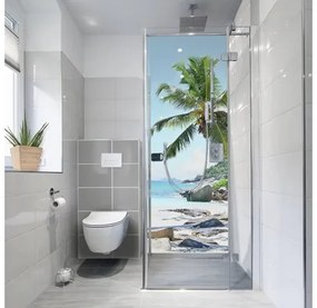 Samolepiaca fólia na stenu kúpeľne mySPOTTI fresh Seychellen 100x210 cm