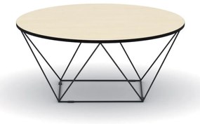 Okrúhly konferenčný stôl WIRE, priemer 105 cm, breza