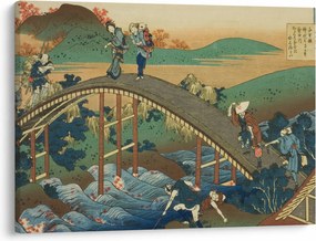 Obraz - Katsushika Hokusai, Ariwara no Narihirafrom the series One Hundred, Poems Explained by the Nurse (Hyakunin isshu uba ga etoki), reprodukcia (70x50 cm)