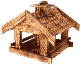 ČistéDrevo Veľké opálené kŕmidlo pre vtáky