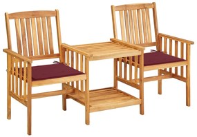 Záhradné stoličky so stolíkom a podložkami, akáciový masív 3061284