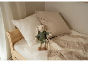 Detská posteľ z borovicového dreva s roštom 90x200 cm v prírodnej farbe Roma – Adeko