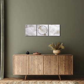 Obraz - Biele perie (s hodinami) (90x30 cm)