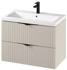 Cersanit S801-543 - Závesná kúpeľňová skrinka s umývadlom TIRSO 80x45 cm béžová