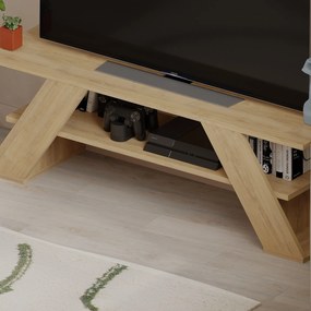 TV stolík Houseland Farfalla 120 cm prírodný dub