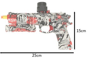 KIK Gélová guľová pištoľ na vodu napájaná batériou USB + 550 ks okuliarov. 7-8mm