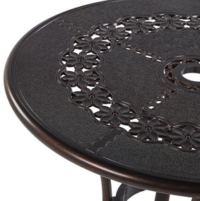 Okrúhly záhradný stôl ⌀ 65 cm hnedý BOVINO Beliani