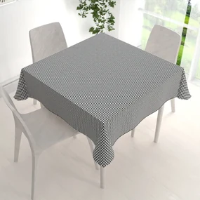 Biante Dekoračný štvorcový obrus Rebeka RE-012 Sivo-biela kocka malá 80x80 cm