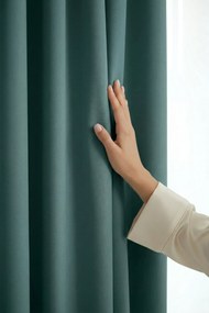 Záves na krúžkoch HOLD tmavotyrkysový 140x250 cm