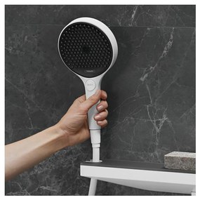 Hansgrohe Rainfinity, ručná sprchová hlavica 130 3-funkčná, biela matná, HAN-26864700