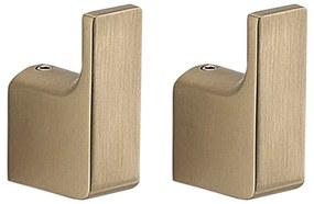 Nástenné kovové háčiky v súprave 2 ks v zlatej farbe Gedy Pirenei – Sapho