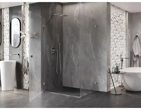 Mexen Lunar-B, výklopný sprchový kút ľavý 100 x 70 cm, 8mm číre sklo, chrómový profil, 832-100-070-01-00-L