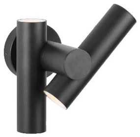 LED Vonkajšie nástenné bodové svietidlo 2xLED/3W/230V 4000K IP44 čierna