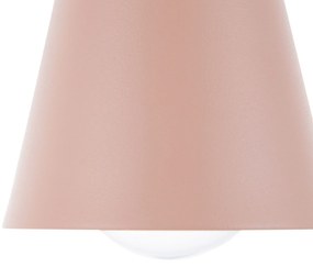 Kovová závesná lampa ružová CARES Beliani
