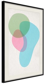 Artgeist Plagát - Colourful Spots [Poster] Veľkosť: 30x45, Verzia: Čierny rám s passe-partout