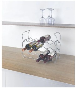 Trojposchodový držiak na 12 fliaš vína Metaltex Wine, dĺžka 45 cm
