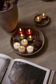 STAR TRADING Čajová LED svíčka Flamme Flow Red 4 cm – set 2 ks