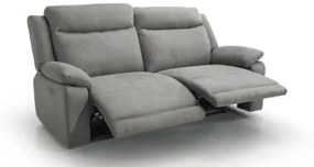 Kožená pohovka CONTINENTAL s elektrickou funkciou relax 3P, elektrické, cappuccino (cappuccino 313)