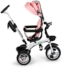 Otočná trojkolka, ružová, ECOTOYS
