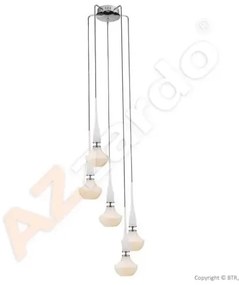 Industriálny luster Tasos 5 biele