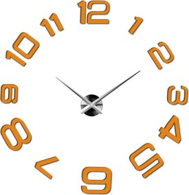 SENTOP | Moderné nalepovacie nástenné hodiny | 3D hodiny 12S053-Wanduhr HEU- analógové