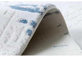 Luxusný kusový koberec akryl Ilona smotanovo modrý 80x300cm