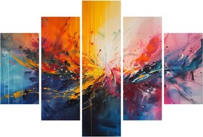 Obraz - Farebná abstrakcia (150x105 cm)