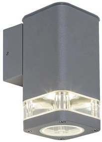 RABALUX Vonkajšie nástenné osvetlenie SINTRA, 1xGU10, 25W, šedé, IP44