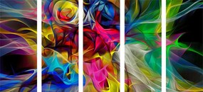 5-dielny obraz abstraktný farebný chaos Varianta: 100x50