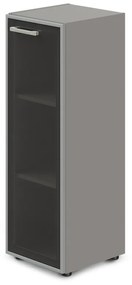 Stredná úzka skriňa TopOffice, pravá, 39,9 x 40,4 x 119,5 cm, sivá