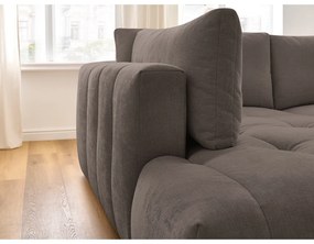 Taupe rozkladacia/s úložným priestorom rohová pohovka (ľavý roh/do L) Fuji – Bobochic Paris