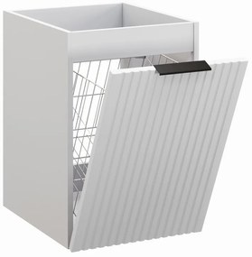 Závěsná skříňka pod umyvadlo Casad s deskou a košem na prádlo 120 cm bílá
