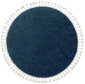Kusový koberec Berber 9000 navy kruh, 120x120 (priemer) kruh, modrá, obývacia izba, Dywany Łuszczów