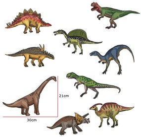 Veselá Stena Samolepka na stenu na stenu Dinosaury