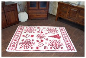 Kusový koberec Vianoce krémový 133x190cm
