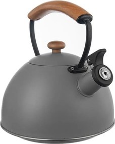 Nerezová pískacia kanvica WOODEN, 2,9 l