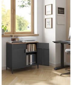 Komoda FIRA čierna/hnedá