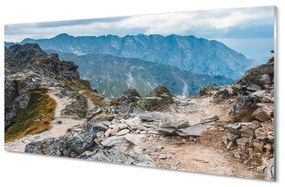 Sklenený obraz hory 125x50 cm