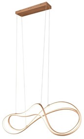 LED závesné svietidlo s kovovým tienidlom v zlatej farbe Nala – Trio Select