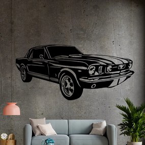 Veselá Stena Samolepka Automobil Ford Mustang Farba: čierna, Veľkosť: 60 x 28 cm