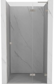 Mexen, Mexen Lunar L Otočné pravé sprchové dvere 100 cm, transparentné, brúsený nikel - 834L-100-000-97-00-P