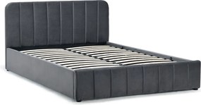 Noela Čalúnená posteľ s úložným priestorom tmavo šedá AVENA 140