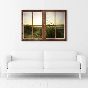 Gario Obraz na plátne Okno - more v zime Rozmery: 60 x 40 cm