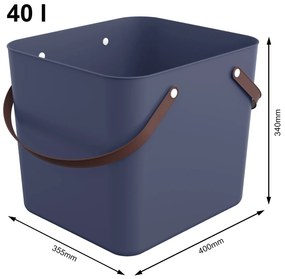 Nákupná taška, kabelka, plastová MULTIBAG, tmavomodrá, 40 l