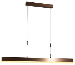 Nastaviteľná závesná lampa tmavá bronz vrátane stmievateľného LED - Lamba