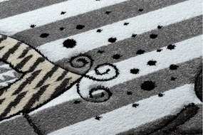 styldomova Detský sivý koberec PETIT Vtáčiky
